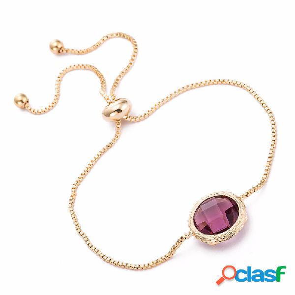 Bohemian pulseira simples pulseira de cristal de liga de