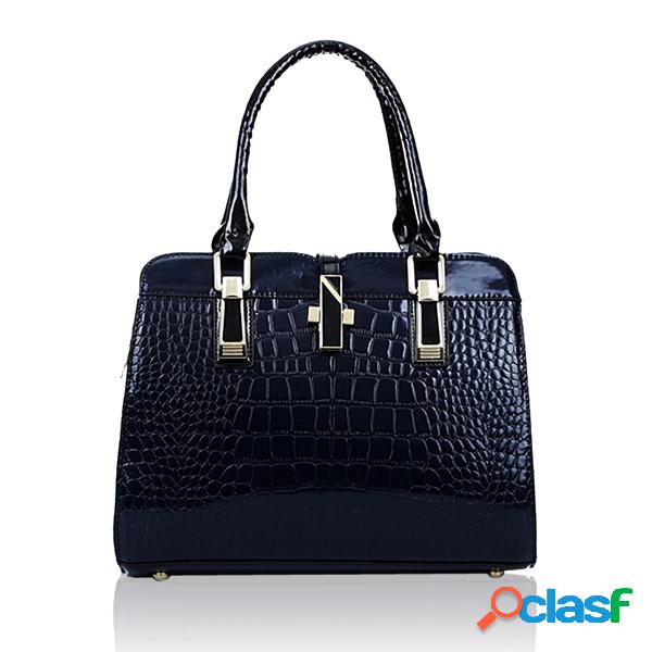 Bolsa Elegante Casual Feminina Modelo de Crocodilo