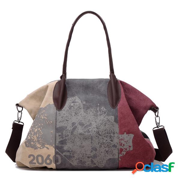 Bolsa Feminina de Lona Modelo Casual Floral