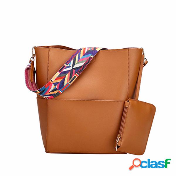 Bolsa Transversal Casual Grande PU Couro
