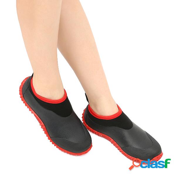 Botas de chuva de emenda de borracha impermeável para
