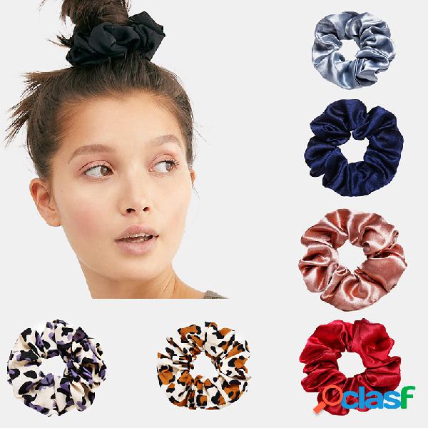 Cabelo Scrunchies Veludo Scrunchie Cetim Elástico Cabelo