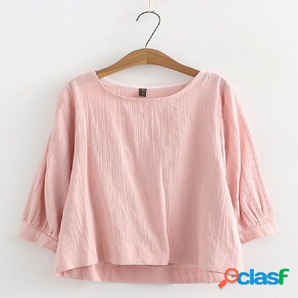 Casual Loose Lantern Sleeve Shirt For Women