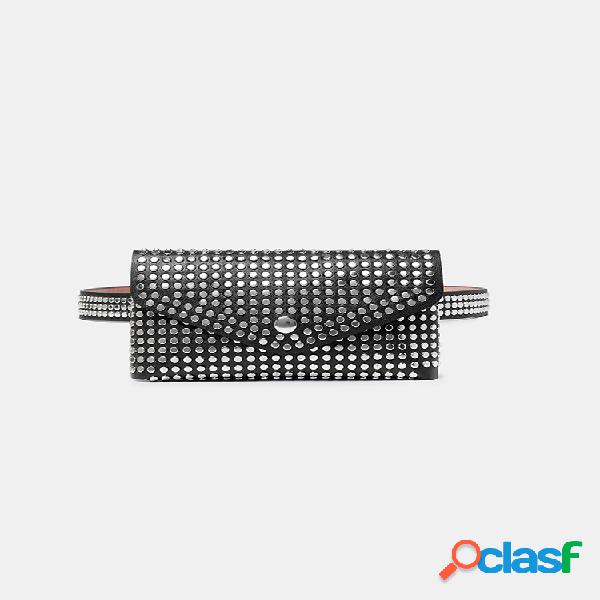 Cintura Das Mulheres Bolsa Allover Studded Fanny Pack