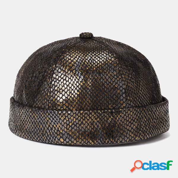 Collrown Caveira Cap Vintage Metal Padrão Marinheiro