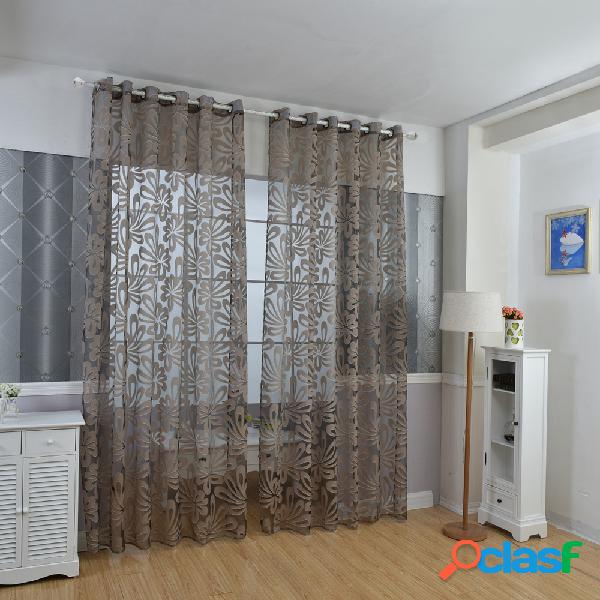Cortina Transparente Semi-blackout Decoração Doméstica