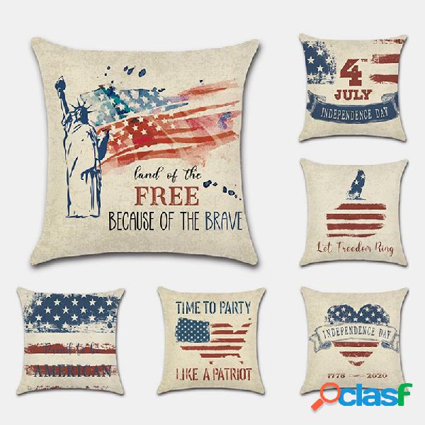 Dia da Independência americana Dia nacional Fronha Retro
