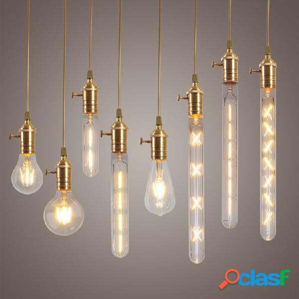 Dimmable E27 LED Edison COB Bulbs Retro Filamento clássico