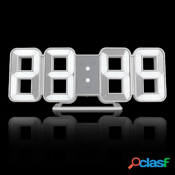 FanJu FJ3208 LED Digital 3D 8-Forma Relógio Mesa Criativa