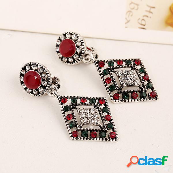Hallow Rhineston Orelha Africano Clap Retro Brilhante