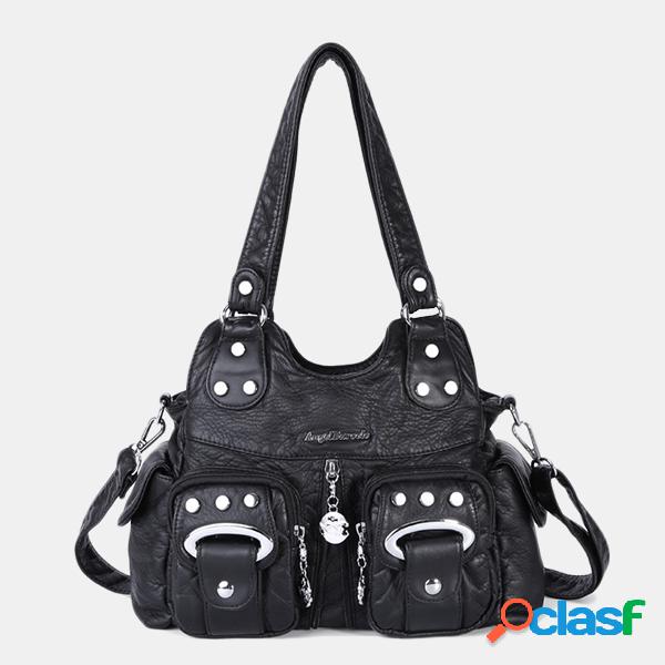 Hardware das mulheres Multi-bolsos Sorriso Soft Ombro de