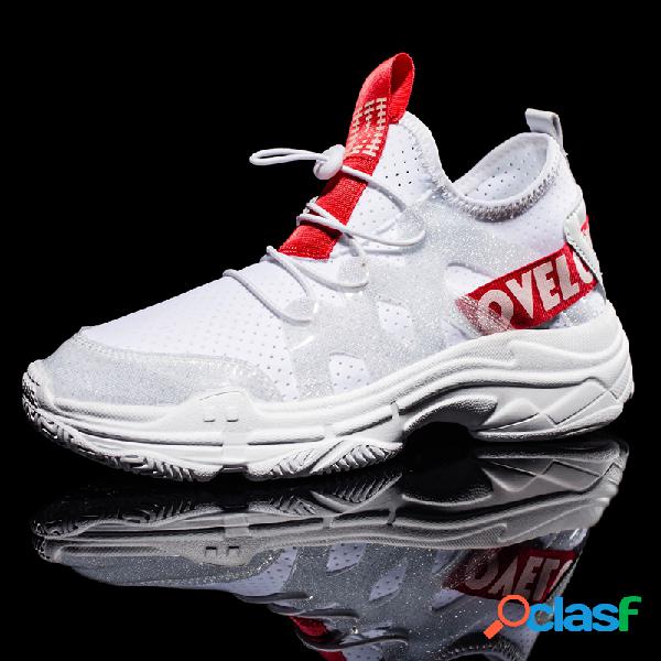 Homens Malha Breathebale Peso Leve Esporte Running Sneakers