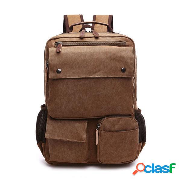 Homens Multi-bolso Lona Casuais Sacos De Ombro Grande