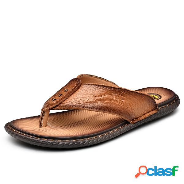 Homens Toe Clip Comfy Soft Sola De Água Praia Chinelos De