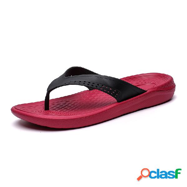 Homens Toe Clip Light Weight Soft Casual Praia Chinelos