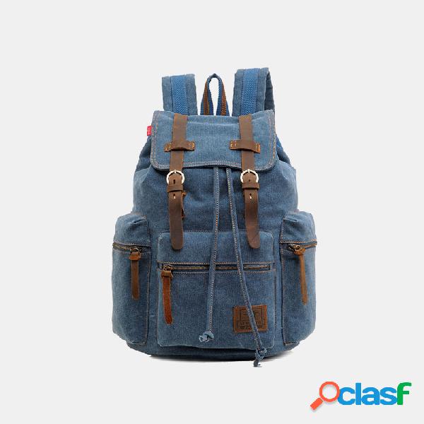 Homens Vintage impermeável resistente ao desgaste mochila