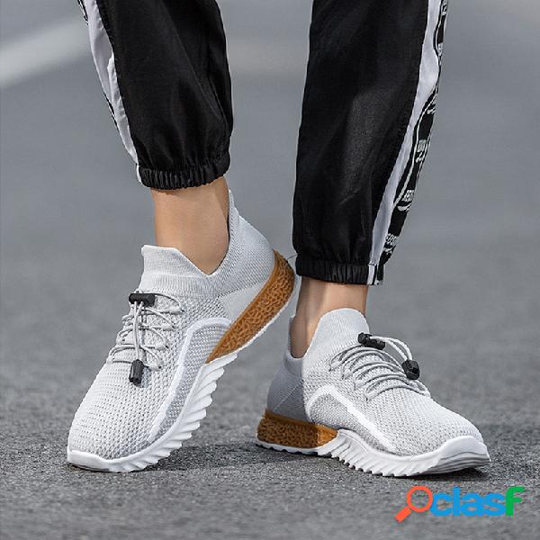 Homens de malha tecido esporte elástico respirável Soft