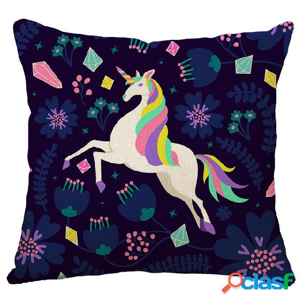 Honana 45x45 cm Casa Decoração Unicórnio Dos Desenhos
