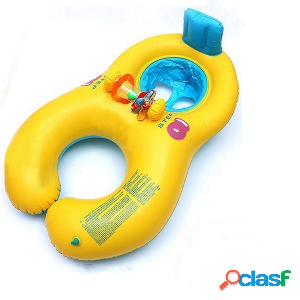 Inflável Confortável Mãe e bebê nadar flutuador com