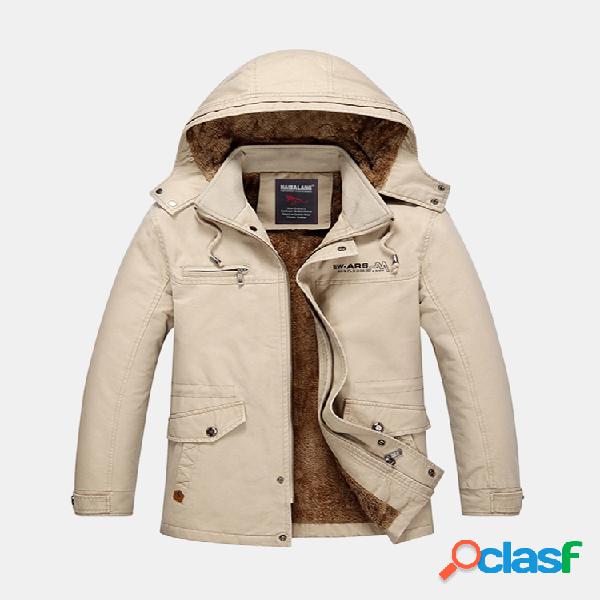 Inverno Plus Tamanho Médio Comprimento Windproof Engrossar