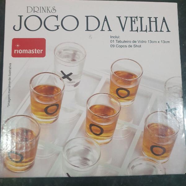 Jogo Da Velha Tabuleiro Drink ( 9 Copos )