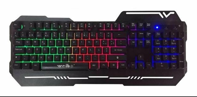 Kit gamer Mouse e Teclado Gamer Semi-mecanico Wb-539 Led