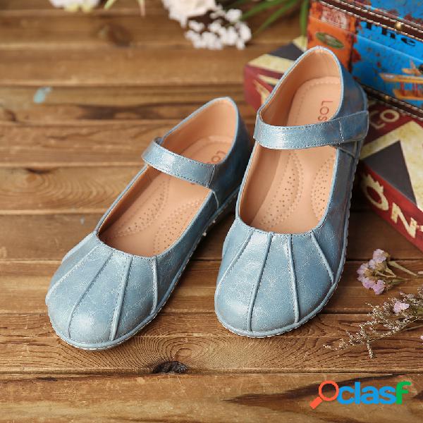 LOSTISY Handmade Sewing Gancho Loafers planos casuais com