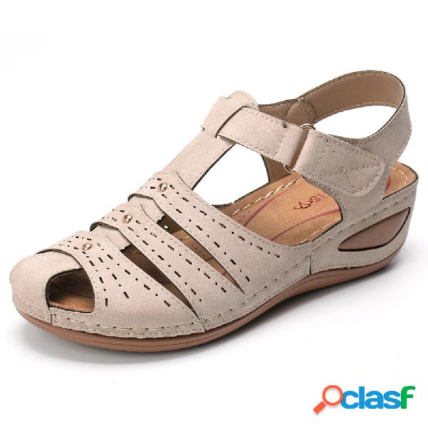 LOSTISY Lightweight Rivet Gladiator Gancho Loop Casual