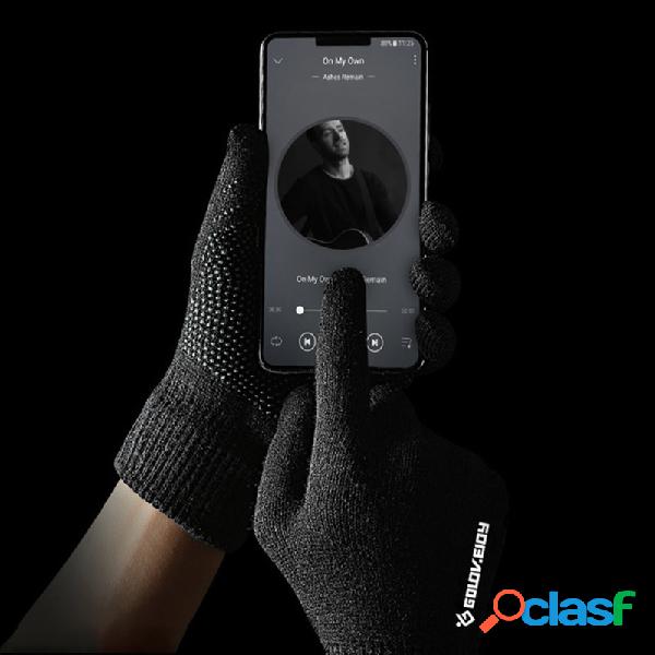 Luvas de tricô Full Palm Touch Screen Masculino Plus Dedo