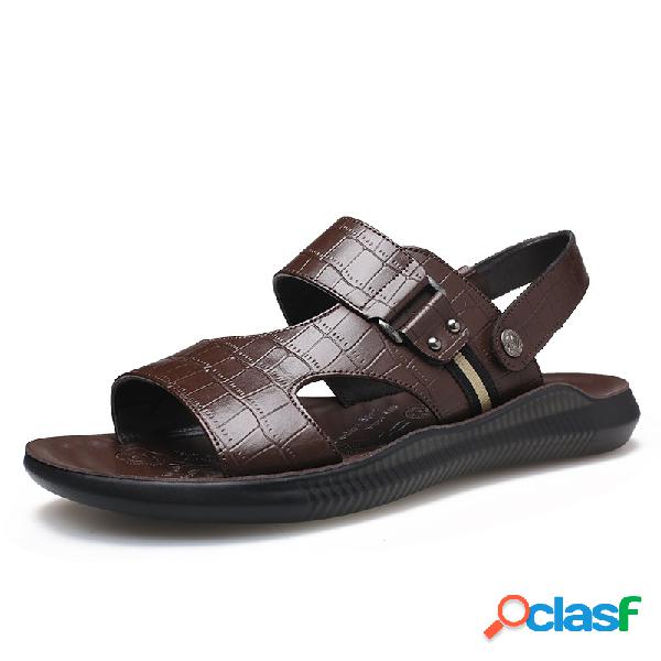 Men Embossing Confortável Antiderrapante Two-way Casual