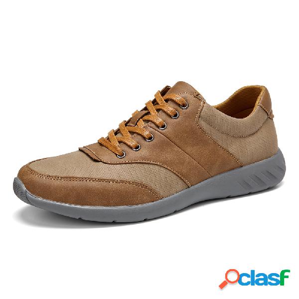 Menico Homens leve Soft sapatos de caminhada com cadarço