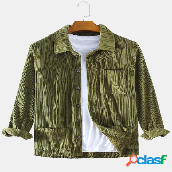 Mens Plain Gentlemanlike Vintage Solid Color Veludo de