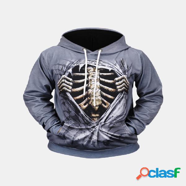 Mens Plus Tamanho 3D Impressão Hoodies Do Dia Das Bruxas