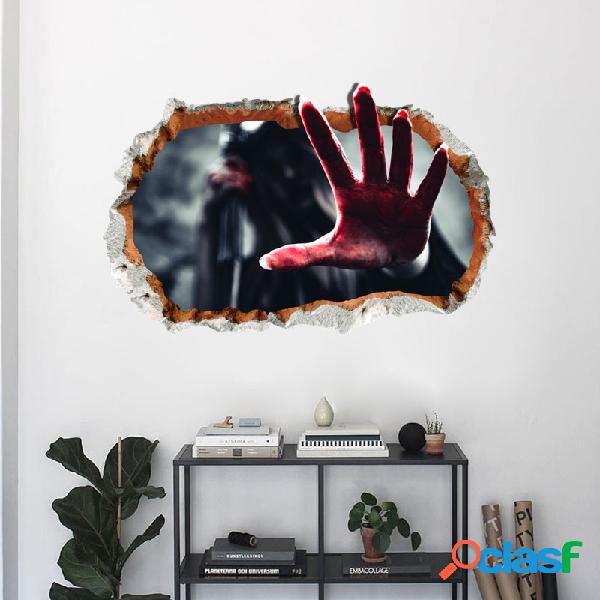 Miico Dia das Bruxas 3D Fantasma Mão Arte da parede Adesivo