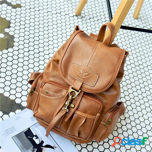 Mochila Vintage PU Couro