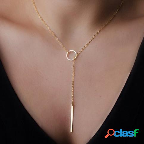 Moda Borlas Colar De Metal Anel Curto Colar Retro Liga Y