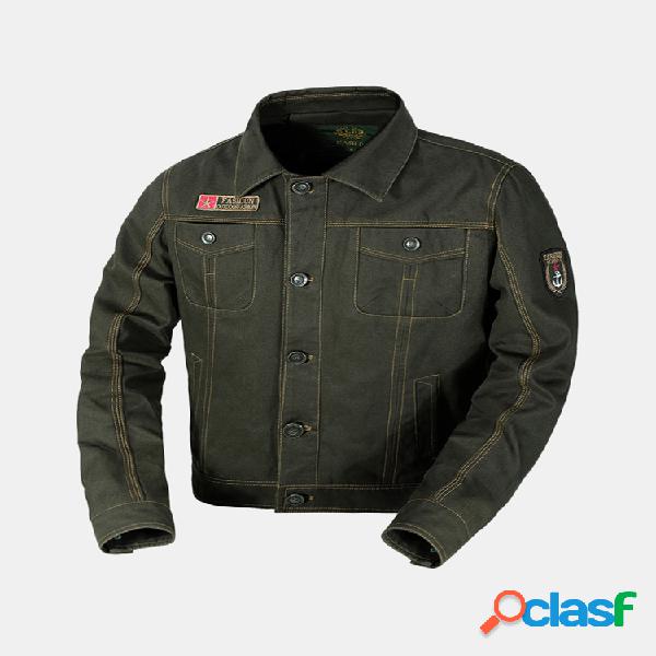 Moda masculina Lavado Algodão Crachás Militar Multi-Bolsos