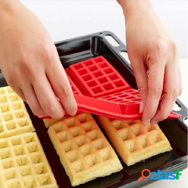 Modelo quadrado do waffle do molde 4 do retângulo Silicone