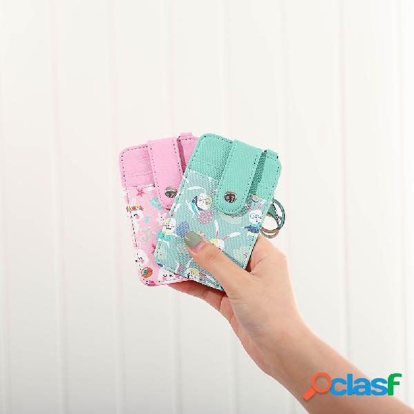 Mulheres 5 Slots de cartão Bolsa de impressão animal