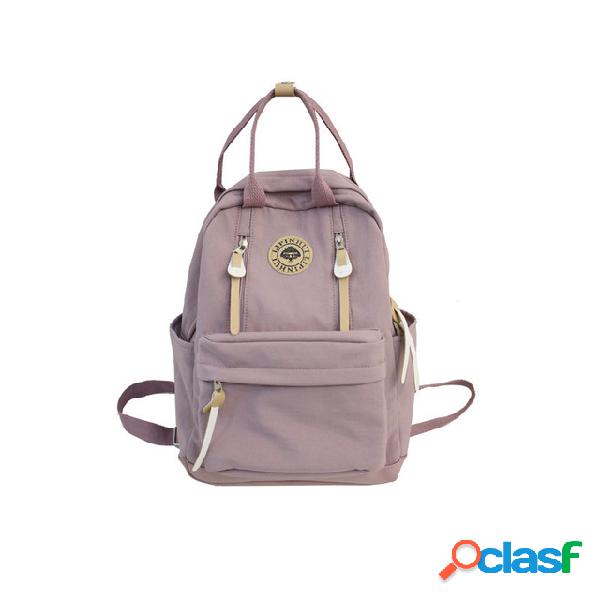Mulheres Nylon Mochila impermeável para estudantes de