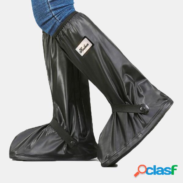 Mulheres de PVC sapatos de chuva capa zipper impermeável