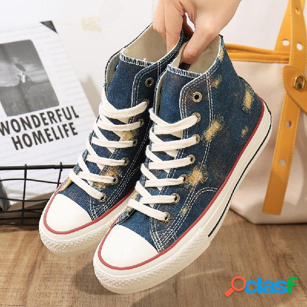 Mulheres dedo do pé redondo decoração sapatos casuais