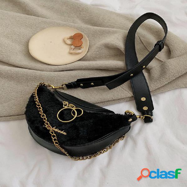 Mulheres fofo casual fofo crossbody Bolsa peito Bolsa