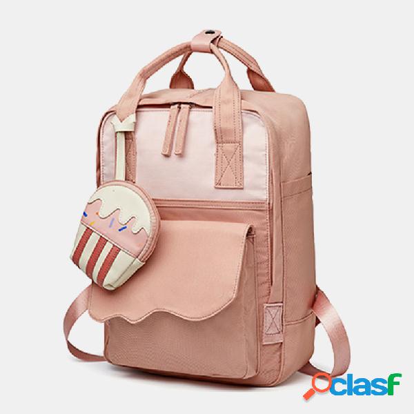 Mulheres grande capacidade impermeável anti roubo mochila