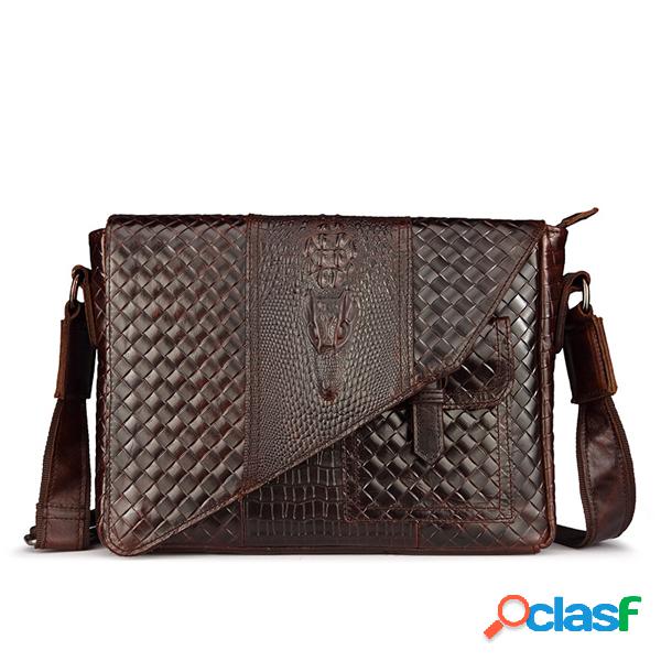 Ombro de crocodilo Bolsa Couro Genuíno Crossbody Bolsa