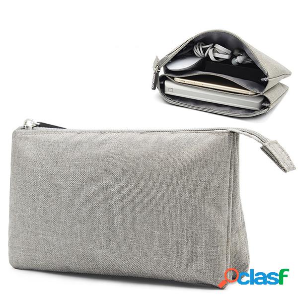 Oxford Mulheres Homens Zipper Bolso Portátil Fonte de
