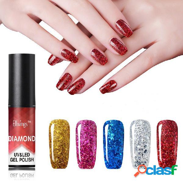 Prego de diamante Gel Polonês Lantejoulas De Metal Polonês