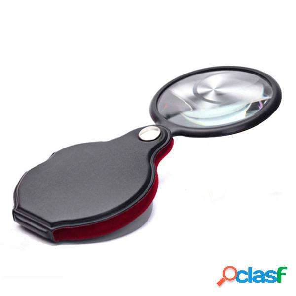 Punho de couro de dobramento de pouco peso Lupa 8X ampliado