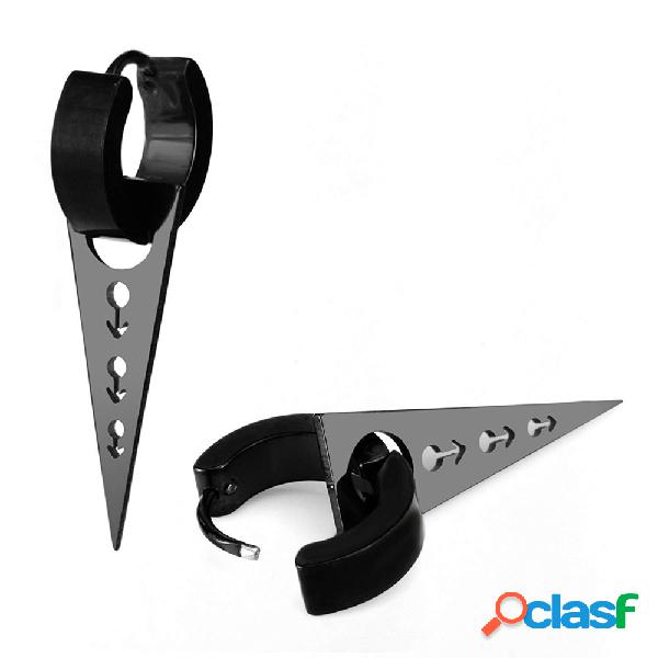 Punk 1 PC Ear Drop Earring Triângulo Oco Rodada Geométrica