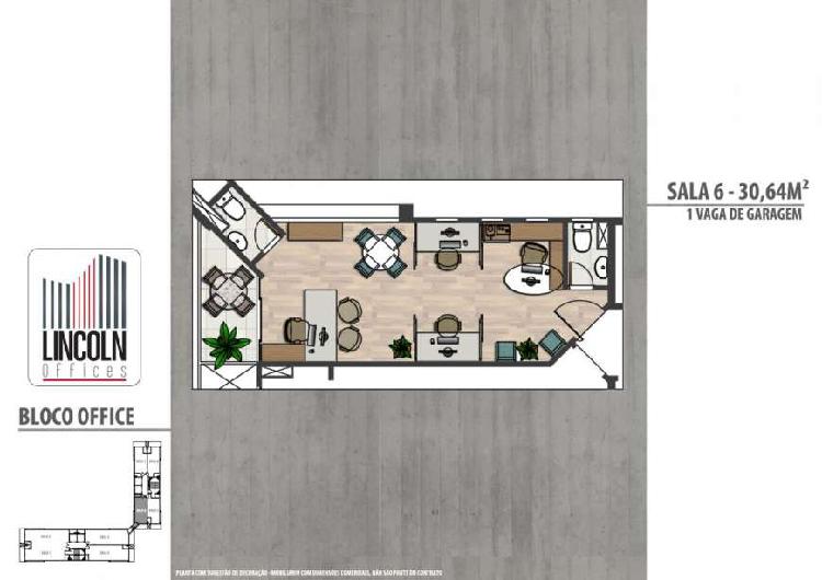 Sala/Conjunto para venda possui 30 metros quadrados em